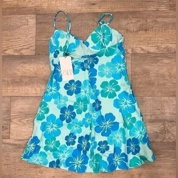 ZARA BLOGGER FAVE!!! Printed Slip Dress NWT - Picture 15 of 16